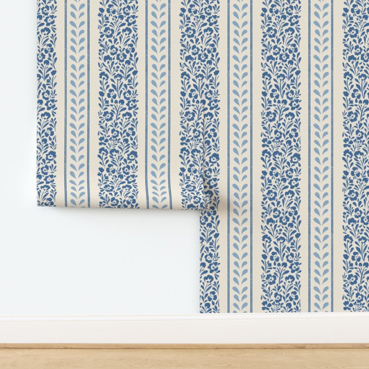 Stripes Preppy Custom Removable Wallpaper by Spoonflower Peel & Stick Wallpaper 2FT Wide